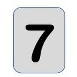 Aluminium label black/silver 40X25mm - Number 7